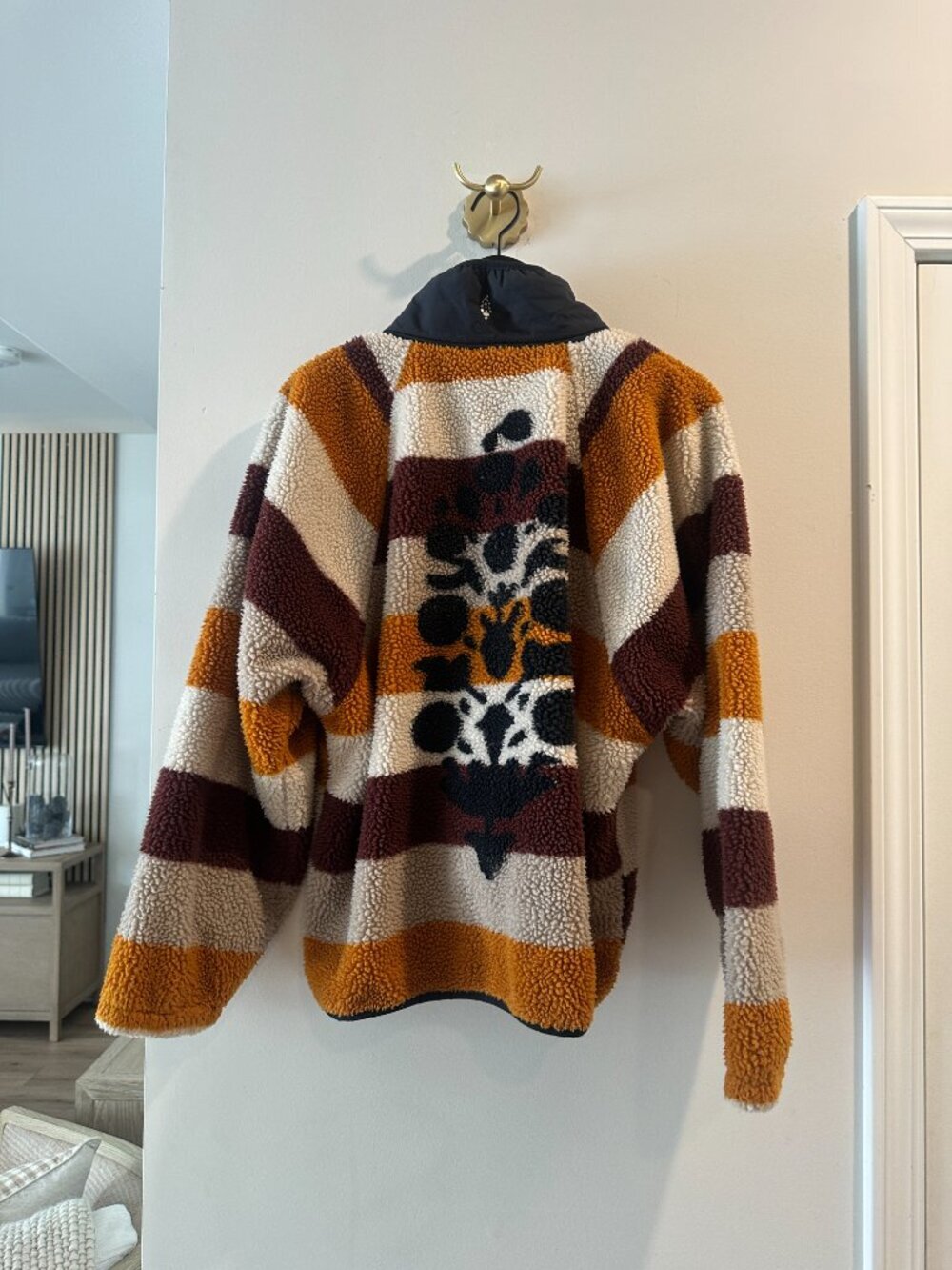 FREE PEOPLE Movement Hit The Slopes Printed Fleece Jacket in Multi Size X-Large - Picture 5 of 7